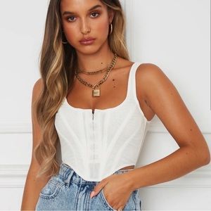 Bad Gal Bustier White White Fox Boutique